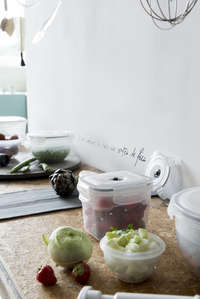 Lote de 4 cajas alimentarias + bomba de extracción de aire