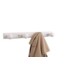 Lote de 2 percheros blancos con 4 ganchos