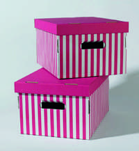 Lote de 2 cajas "Shirt" color rosa fuerte