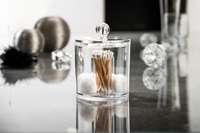 Bote transparente para algodones y bastoncillos