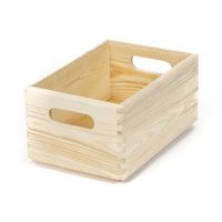 "Box" caja de pino natural, tamaño S