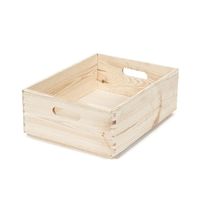 Caja "Box", de pino natural, tamaño M