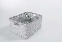 Lote de 6 cestos "Dalat" Gris plata