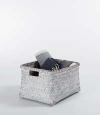 Lote de 6 cestos "Dalat" Gris plata