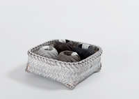 Lote de 6 cestos "Dalat" Gris plata