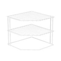Estantería de alambre de ángulo blanca