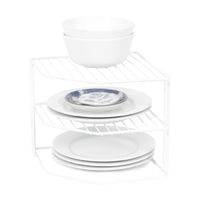 Estantería de alambre de ángulo blanca