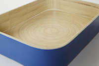 Bandeja en bambú lacado color índigo "Danang"