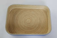 Bandeja en bambú lacado color índigo "Danang"