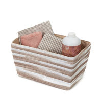 Cesta "Fidji" beige y blanca