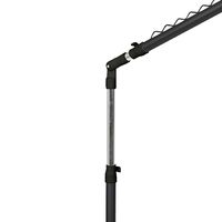 Perchero inclinado negro y plateado con altura ajustable