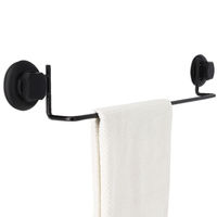 Porta toallas simple con ventosas "Bestlock Black"